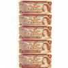 Image 1 : Lot of 5 consecutive numbered notes, 1974 $2 Law-Bou *R