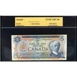 BC-48bA  1972 $5 Lawson-Bouey *SW2163215  "CCGS UNC64"