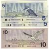 Image 1 : BC-56bA 1986 $5,  2 consecutive notes #FNX7640229-230.