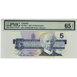 BC-56cA 1986 $5 PMG Gem UNC65 EPQ. #ANX0067593.