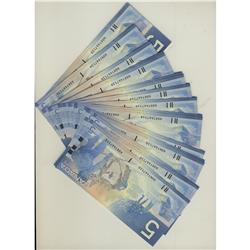 Lot of 21 consecutive "INSERT" numbered notes; BC-62bA