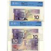 Image 1 : BC-63b 2001 $10 #FDZ(2) and #FDY(1).  Lot of 3 notes al