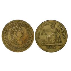 CH#LC-48A3; Br 960 Tiffin token  "Brass"  EF