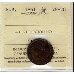 N.B. 1861 ½¢ ICCS VF20.