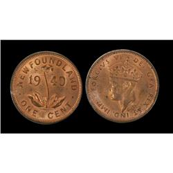 Nfld 1940 1¢ ICCS MS64 Red, a superb looking coin with
