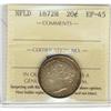 Image 1 : Nfld 1872H 20¢ ICCS EF45.