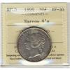 Image 1 : Nfld 1899 50¢ Narrow 9's ICCS VF30,