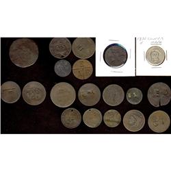 Lot of 19 coins and medals with counter strikes of diff