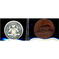 Lot of two New Brunswick medals.  Includes Univ. Of NB