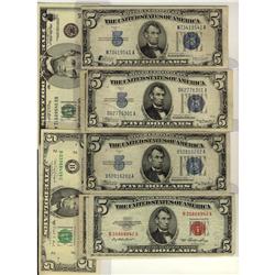 USA 1934 $5(4), 1953 $5(3), 1988 $5(1) and 1999 $5(1).