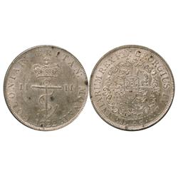 Br.Colonies 1822 1/2 Dollar Breton: 857  Choice AU-UNC.