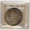 Image 1 : 1896 US Silver $1 ICCS MS64.  A nice coin with rainbow