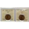 Image 1 : 1899, 1900H 1¢, both coins are ICCS MS-63 Red