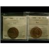 Image 1 : Lot of 2 ICCS graded 1¢ 1909 MS-63 RED (2),