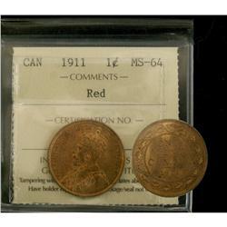 1911 1¢ ICCS MS-64 RED