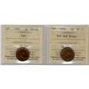 Image 1 : 1932 & 1945 1¢ ICCS MS63.  Lot of two coins both MS63,