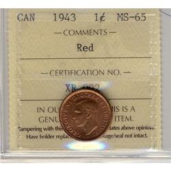 1943 ¢ ICCS MS65RD.