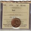 Image 1 : 1951 1¢ ICCS MS64RD.  Lot of 5 coins all full Red.
