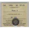 Image 1 : 1884 5 ¢ Near 4  ICCS VF-20