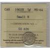 Image 1 : 1902H 5¢ Small H ICCS MS64