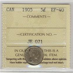 1905 5¢ ICCS EF-40