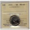 Image 1 : 1931 5¢ ICCS MS60.  Underrated dates in MS conditions.