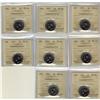 Image 1 : 1951 5¢ ICCS MS64.  Lot of 8 coins all brilliant and lu