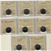 Image 1 : 1955 to 1977 5¢ ICCS MS64.  Lot of 8 coins including 19