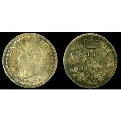 1858 10¢ ICCS MS64 Full lustre and brownish gold tone