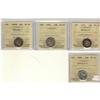 Image 1 : Lot of 4 ICCS graded VF-30 Ten cents; 1870 Nar.O, 1871,