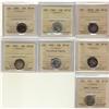 Image 1 : Lot of 6 ICCS graded VF-20 Ten cents; 1870 Nar.O, 1871H