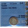 Image 1 : 1875H 10¢ CCCS G-6, very lightly cleaned and a few rim