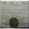 Image 1 : 1916 10¢ ICCS MS65.   Brownish and bluish tint gives th