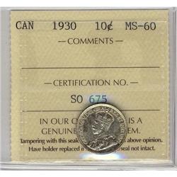 1930 10¢ ICCS MS60