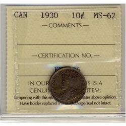 1930 10¢ ICCS MS62.