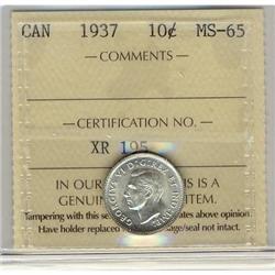 1937 10¢ ICCS MS65.