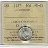 Image 1 : 1937 10¢ ICCS MS65.