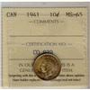 Image 1 : 1941 10¢ ICCS MS65.  Gem piece with golden tone.