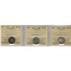 Image 1 : 1942 MS64, 1943 MS63 and 1945 MS63 10¢.  Lot of 3 coins