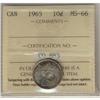 Image 1 : 1965 10¢ ICCS MS66.  Gem and pristine example.