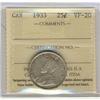 Image 1 : 1933 25c ICCS VF-20