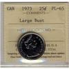 Image 1 : 1973 25¢ Large Bust PL65