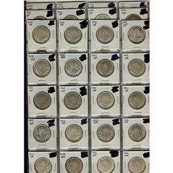 1940 to 1955 50¢.  Lot includes 1940(3), 1941(8), 1942(