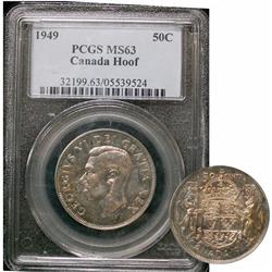 1949 "Hoof" 50¢ PCGS MS-63 Light toning over full under