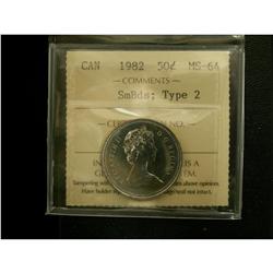 1982 50¢ Sm bds, type 2 ICCS MS64, a popular variety