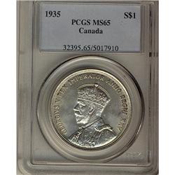 1935 $1 PCGS MS65, a wonderful Gem first issue silver d