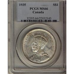 1935 $1 PCGS MS-66, Superbly toned toned. Scarce in thi