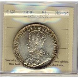 1936 $1 ICCS MS64,