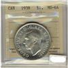 Image 1 : 1938 $1 ICCS MS64.  A nice blast white example.