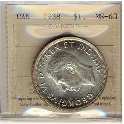 1938 $1 ICCS MS63,